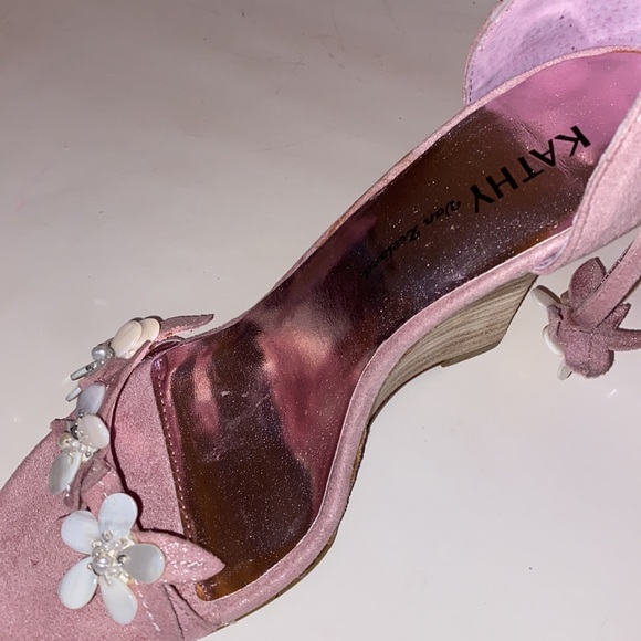 Kathy Van Zeeland | floral high heels pink glitter - Picture 8 of 11